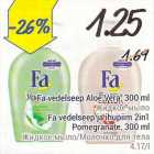 Allahindlus - Fa vedelseep Aloe Vera, 300 ml, Fa vedelseep ja ihupiim 2in1 Pomegranate, 300 ml