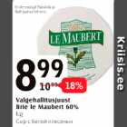 Valgehallitusjuust Brie le Maubert 60%, kg