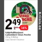 Valgehallitusjuust Camembert Vleux Porche, 250 g