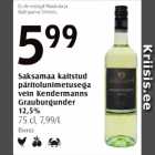 Allahindlus - Saksamaa kaitstud päritolunimetusega vein Kendermanns Grauburgunder, 12,5%, 75 cl