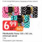 Allahindlus - Piknikutekk Fiona 130 x 165 g, erinevad värvid 1 tk