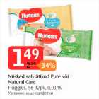 Allahindlus - Niisked salvrätikud Pure või Natural Care