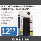 PLATINET AKUPANK 5000MAH 2 USB PESA + TASKULAMP