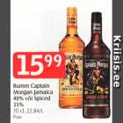 Rumm Captain
Morgan Jamaica
40% või Spiced
35%