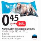 Vanillijäätis šokolaadiglasuuris