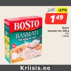 Allahindlus - Bosto
basmati riis, 500 g
