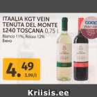 ITAALIA KGT VEIN TENUTA DEL MONTE 1240 TOSCANA 0,75 L