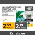 Allahindlus - WILKINSON XTREME3 SENSITIVE MEN RASEERIJA 3 + 1 TK