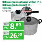 Allahindlus - Kökskungen roostevaba kastrul 1,5 L,
Kökskungen keedupott 10 L