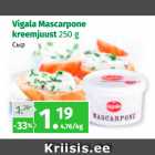 Allahindlus - Vigala Mascarpone
kreemjuust 250 g