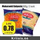 Allahindlus - Makaronid Italpasta 500g / 2 sorti 