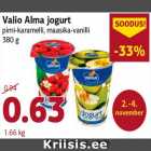 Allahindlus - Valio Alma jogurt pirni-karamelli, maasika-vanilli 380 g