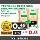 Allahindlus - TARTU MILL PASTA 100%
DURUMNISUJAHUST
500 g