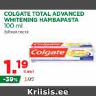 Allahindlus - COLGATE TOTAL ADVANCED
WHITENING HAMBAPASTA
100 ml