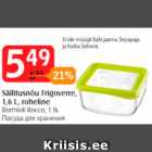 Allahindlus - Säilitusnõu Frigoverre, 1,6 L, roheline