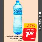 Allahindlus - Looduslik mineraalvesi
Devin, 1,5 l