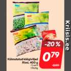 Külmutatud köögiviljad
Rimi, 400 g
