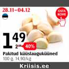 Allahindlus - Pakitud küüslauguküüned 100 g