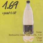 Allahindlus - Siider Bellissimo Cider Pear 4,5%, 1,5 l