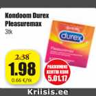 Allahindlus - Kondoom Durex Pleasuremax 3 tk