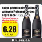 Allahindlus - Kaitst. päritolu nim. kvaliteetvahuvein Freixenet Cordon Negro seco