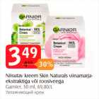 Niisutav kreem Skin Naturals viinamarjaekstraktiga või roosiveega