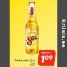 Õlu Sol, 4,5%, 33 cl