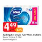 Allahindlus - Tualettpaber Deluxe Pure White, 3-kihiline