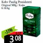 Allahindlus - Kohv Paulig Presidentti
Original 500g 