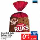 Allahindlus - Rukkileib Ruks, Leibur, 380 g