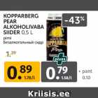 Allahindlus - KOPPARBERG
PEAR
ALKOHOLIVABA
SIIDER 0,5 L