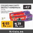 Allahindlus - COLGATE MAX CAVITY
PROTECT HAMBAPASTA
75 ml