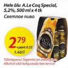 Allahindlus - Hele õlu A.Le Coq Special, 