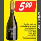 Allahindlus - Itaalia kaitstud päritolunimetusega poolvahuvein Zonin Prosecco cuvee 1821 11%, 75 cl