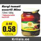 Kurgi-tomati
assortii Minu
720ml / 680g