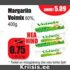 Allahindlus - Margariin
Voimix 60%,
400g
