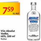 Allahindlus - Viin Absolut Vodka