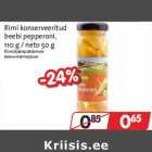 Allahindlus - Rimi konserveeritud
beebi pepperoni,
110 g / neto 50 g