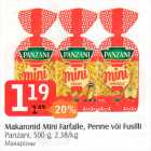 Allahindlus - Makaronid Mini Farfalle, Penne või Fusilli Panzani, 500 g