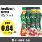 Allahindlus - Joogijogurt
Activia
300g / 4 sorti