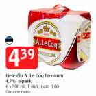 Hele õlu A. Le Coq Premium
4,7%, 6-pakk