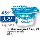 Allahindlus - Teraline kodujuust Aasa, 7%,200 g