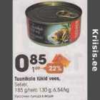 Allahindlus - Tuunikala tükid vees, Selver, 185g/neto 130 g