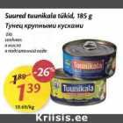 Suured tuunikala tükid, 185 g