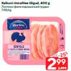 Kalkuni rinnafilee lõigud, 400 g
