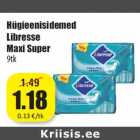 Allahindlus - Hügieenisidemed
Libresse
Maxi Super
9tk