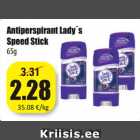 Allahindlus - Antiperspirant Lady´s
Speed Stick
65g