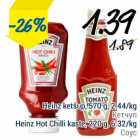 Heinz ketšup, 570 g, Heinz Hot Chilli kaste, 220 g