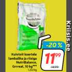 Allahindlus - Kuivtoit koertele
lambaliha ja riisiga
NutriBalance,
Grrreat, 10 kg***