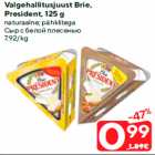 Valgehallitusjuust Brie,
President, 125 g

